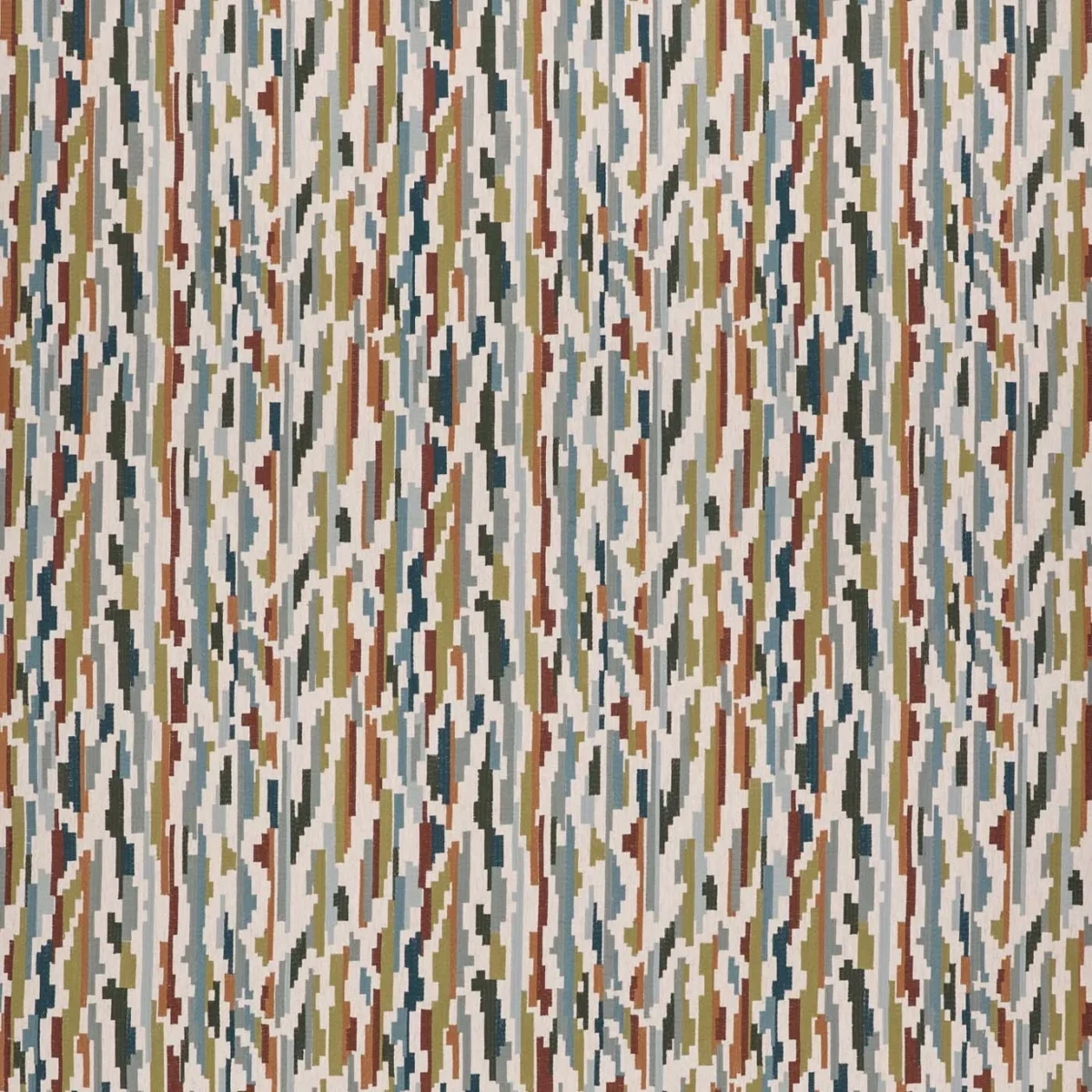 Nuru Embroidery Fabric - Rosewood / Limpet / Aloe by Nuru Embroidery Fabric from Harlequin Signature collection - multicolour contemporary embroideried