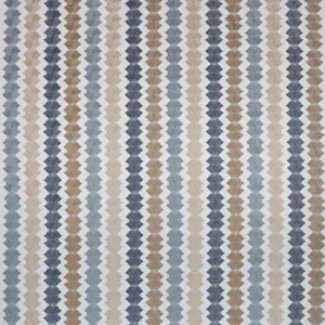 Kalimba Fabric from Harlequin Signature collection - blue striped embroideried