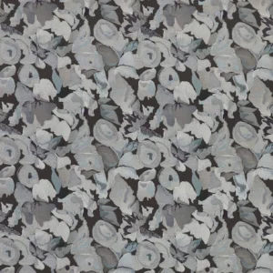 Flores Embroidery Fabric from Harlequin Signature collection - black-grey contemporary embroideried