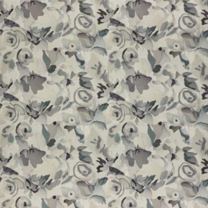 Flores Embroidery Fabric from Harlequin Signature collection - black-grey contemporary embroideried