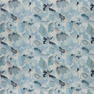 Flores Embroidery Fabric from Harlequin Signature collection - blue contemporary embroideried