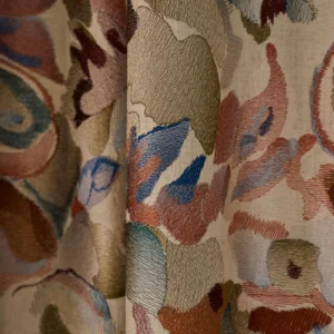 Flores Embroidery Fabric from Harlequin Signature collection - brown contemporary embroideried