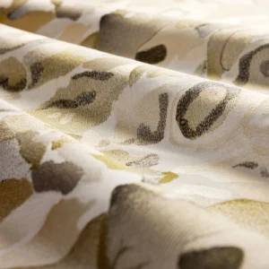 Flores Embroidery Fabric from Harlequin Signature collection - brown contemporary embroideried