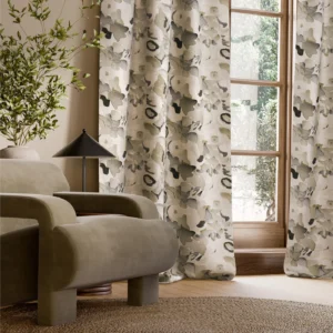 Flores Embroidery Fabric from Harlequin Signature collection - brown contemporary embroideried
