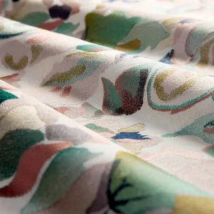 Flores Embroidery Fabric from Harlequin Signature collection - pink contemporary embroideried