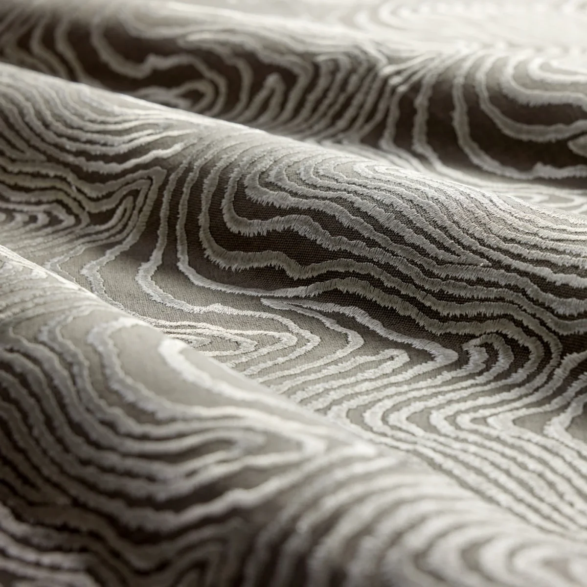 Formation Embroidery Fabric - Nomad by Formation Embroidery Fabric from Harlequin Signature collection - brown contemporary embroideried