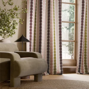 Kalimba Fabric from Harlequin Signature collection - pink striped embroideried