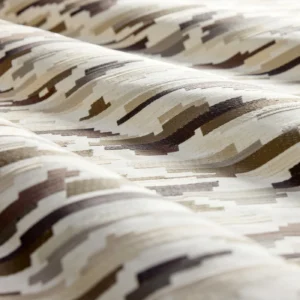 Nuru Embroidery Fabric from Harlequin Signature collection - brown contemporary embroideried
