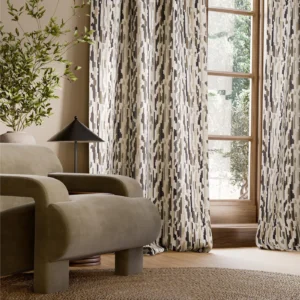 Nuru Embroidery Fabric from Harlequin Signature collection - brown contemporary embroideried
