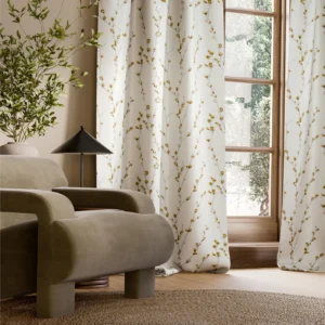 Salice Embroidery Fabric from Harlequin Signature collection - brown botanical embroideried