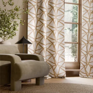 Sumi Ikat Fabric from Harlequin Signature collection - brown geometric printed