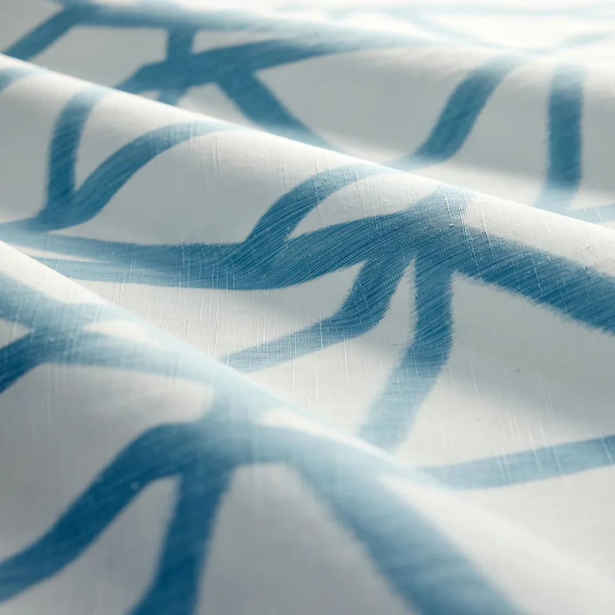 Sumi Ikat Fabric - Indigo by Sumi Ikat Fabric from Harlequin Signature collection - blue geometric printed