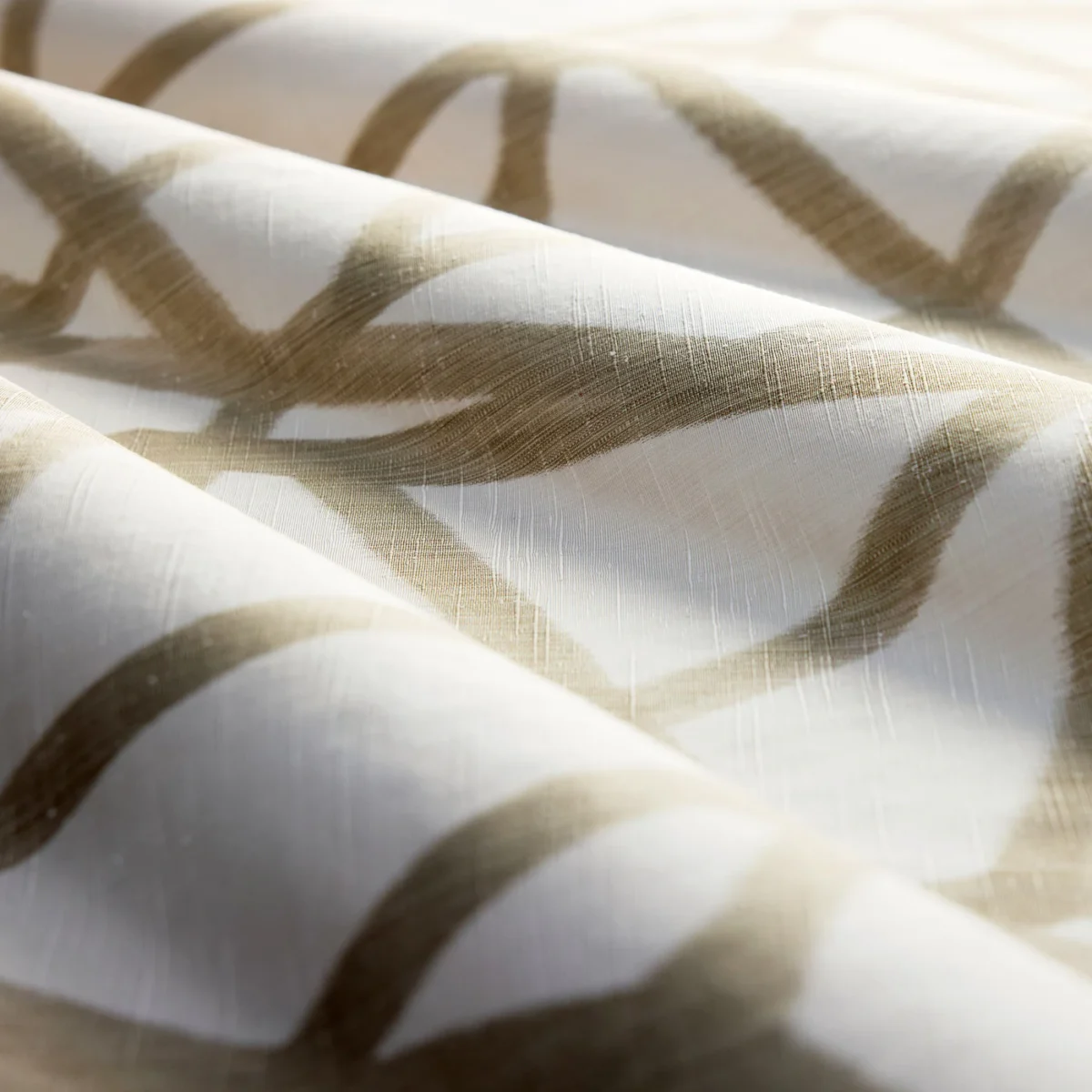 Sumi Ikat Fabric - Tawny by Sumi Ikat Fabric from Harlequin Signature collection - black-grey geometric printed