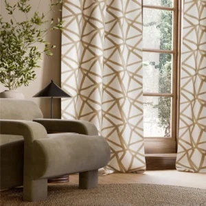 Sumi Ikat Fabric from Harlequin Signature collection - black-grey geometric printed