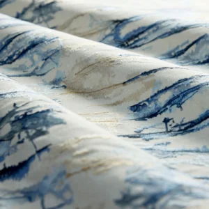 Takara Embroidery Fabric from Harlequin Signature collection - blue misc embroideried