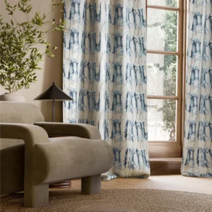 Takara Embroidery Fabric from Harlequin Signature collection - blue misc embroideried