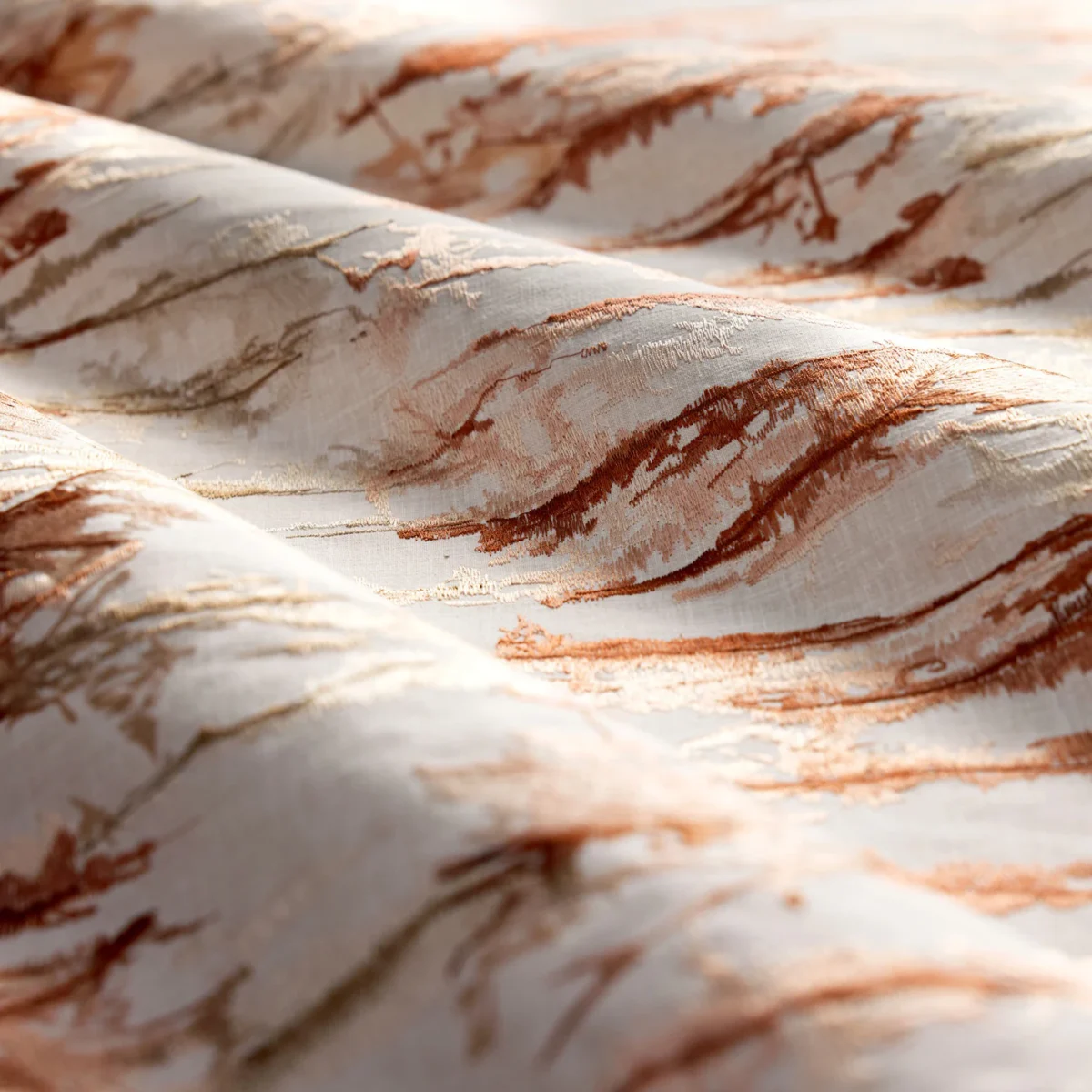 Takara Embroidery Fabric - Rosewood / Clay by Takara Embroidery Fabric from Harlequin Signature collection - red misc embroideried