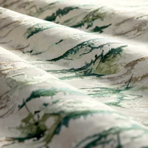 Takara Embroidery Fabric from Harlequin Signature collection - green misc embroideried