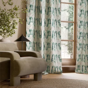 Takara Embroidery Fabric from Harlequin Signature collection - green misc embroideried