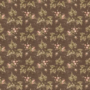 Library Floral Fabric from Ralph Lauren Saddlebrook collection - brown botanical cotton
