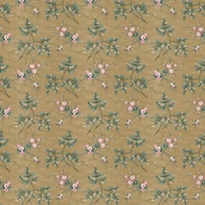Library Floral Fabric from Ralph Lauren Saddlebrook collection - green botanical cotton