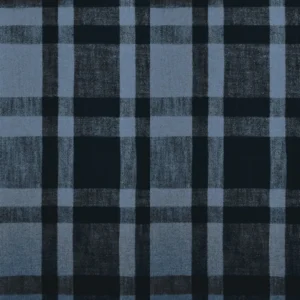 Hook Road Plaid Fabric from Ralph Lauren Saddlebrook collection - blue checked woolen