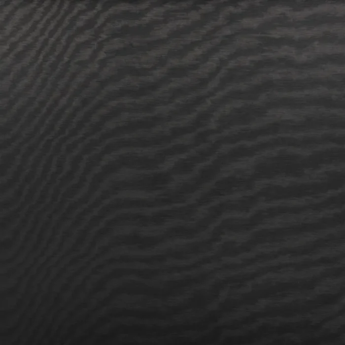 Grosgrain Moire Fabric - Black fabric swatch FRL5422/01