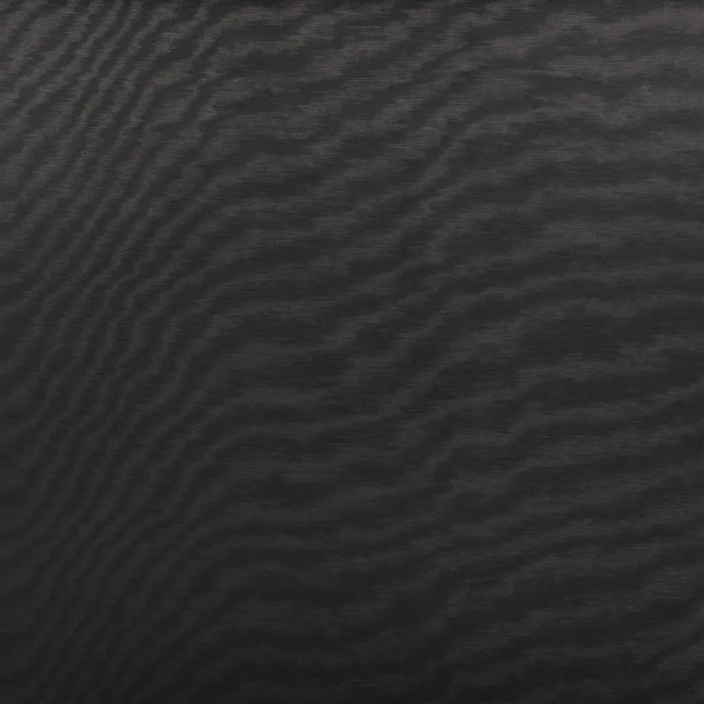 Grosgrain Moire Fabric - Black by Grosgrain Moire Fabric from Ralph Lauren Saddlebrook collection - black-grey contemporary cotton