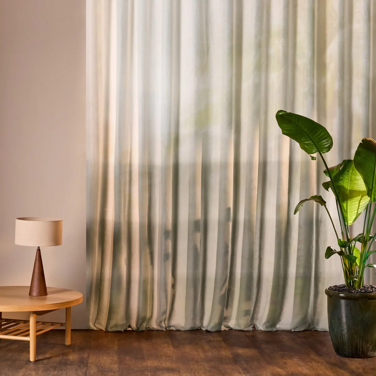 Altura Fabric - Mist by Altura Fabric from Harlequin Ondara collection - neutral contemporary voile-sheer