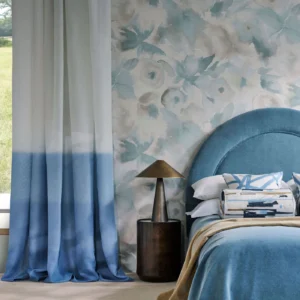 Altura Fabric from Harlequin Ondara collection - blue contemporary voile-sheer