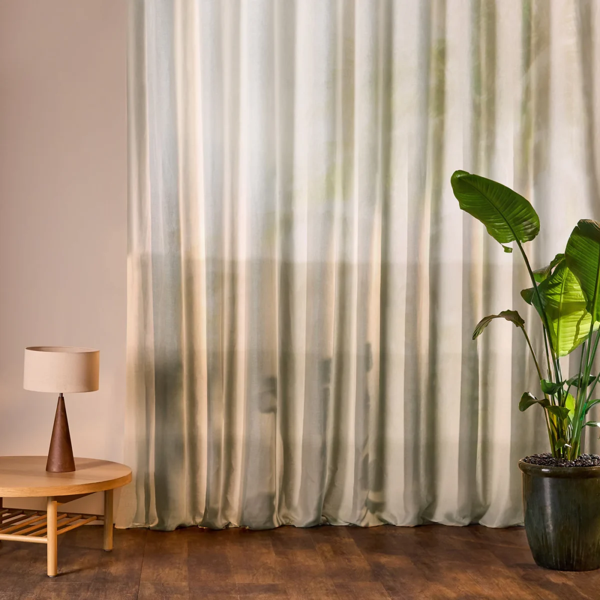Altura Fabric - Clay by Altura Fabric from Harlequin Ondara collection - neutral contemporary voile-sheer