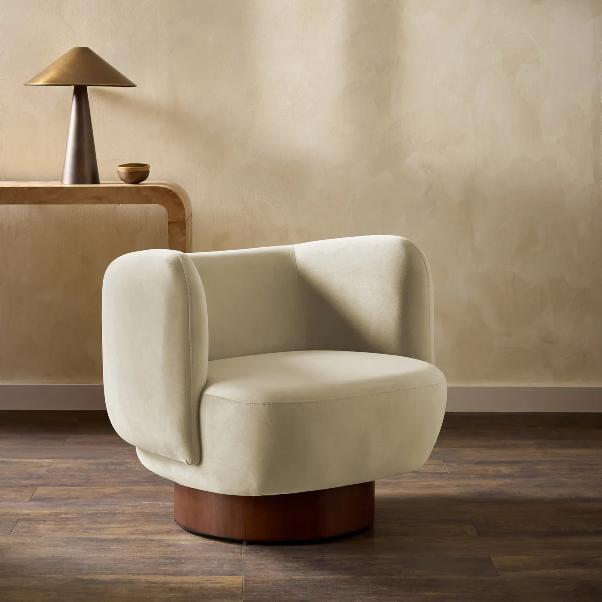 Heatherton Velvet Fabric - Sesame by Heatherton Velvet Fabric from Harlequin Performance Velvet Heatherton collection - neutral plain velvet-chenille