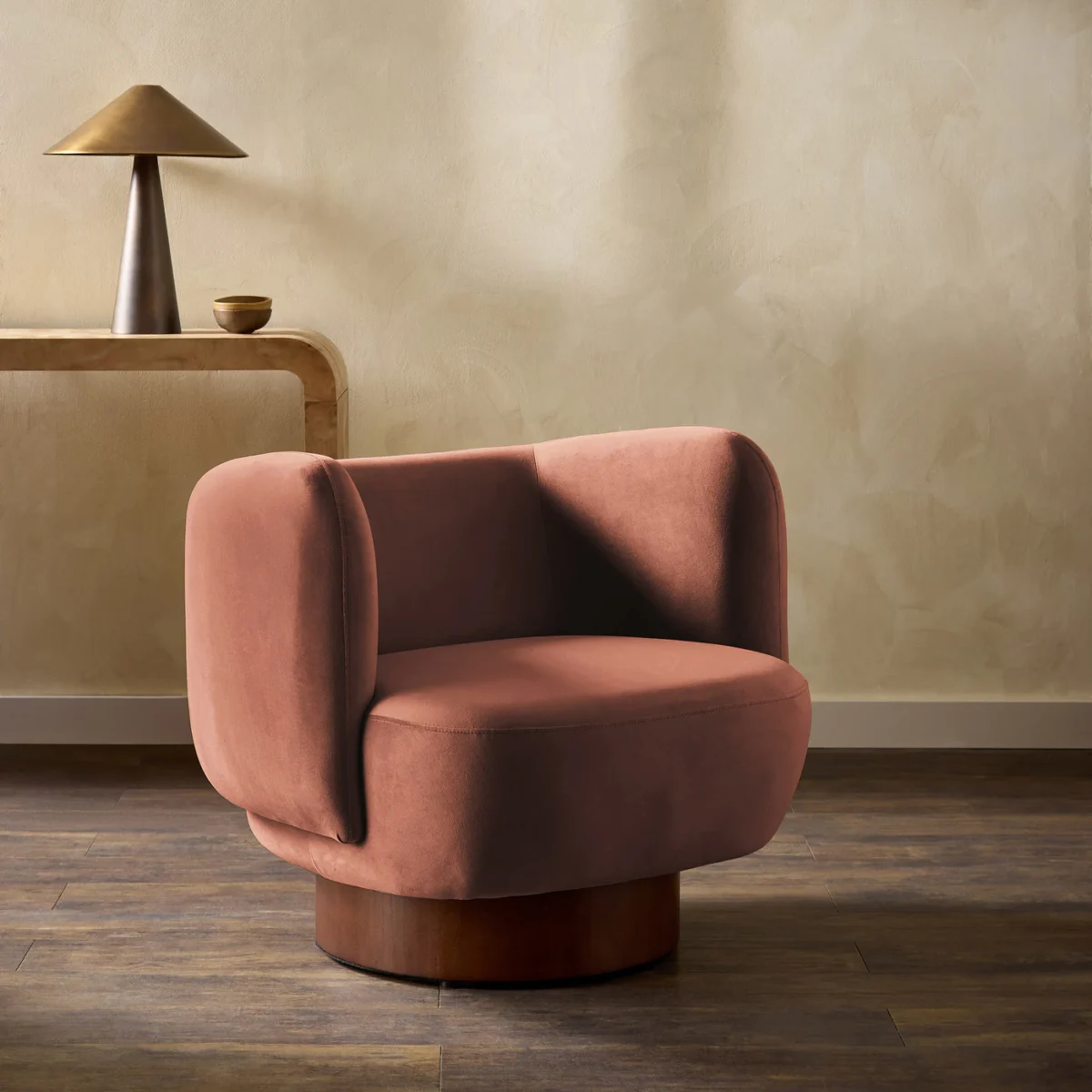 Heatherton Velvet Fabric - Cameo by Heatherton Velvet Fabric from Harlequin Performance Velvet Heatherton collection - red plain velvet-chenille