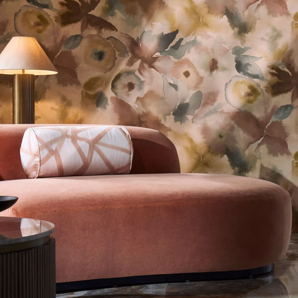 Heatherton Velvet Fabric - Ginger by Heatherton Velvet Fabric from Harlequin Performance Velvet Heatherton collection - orange plain velvet-chenille