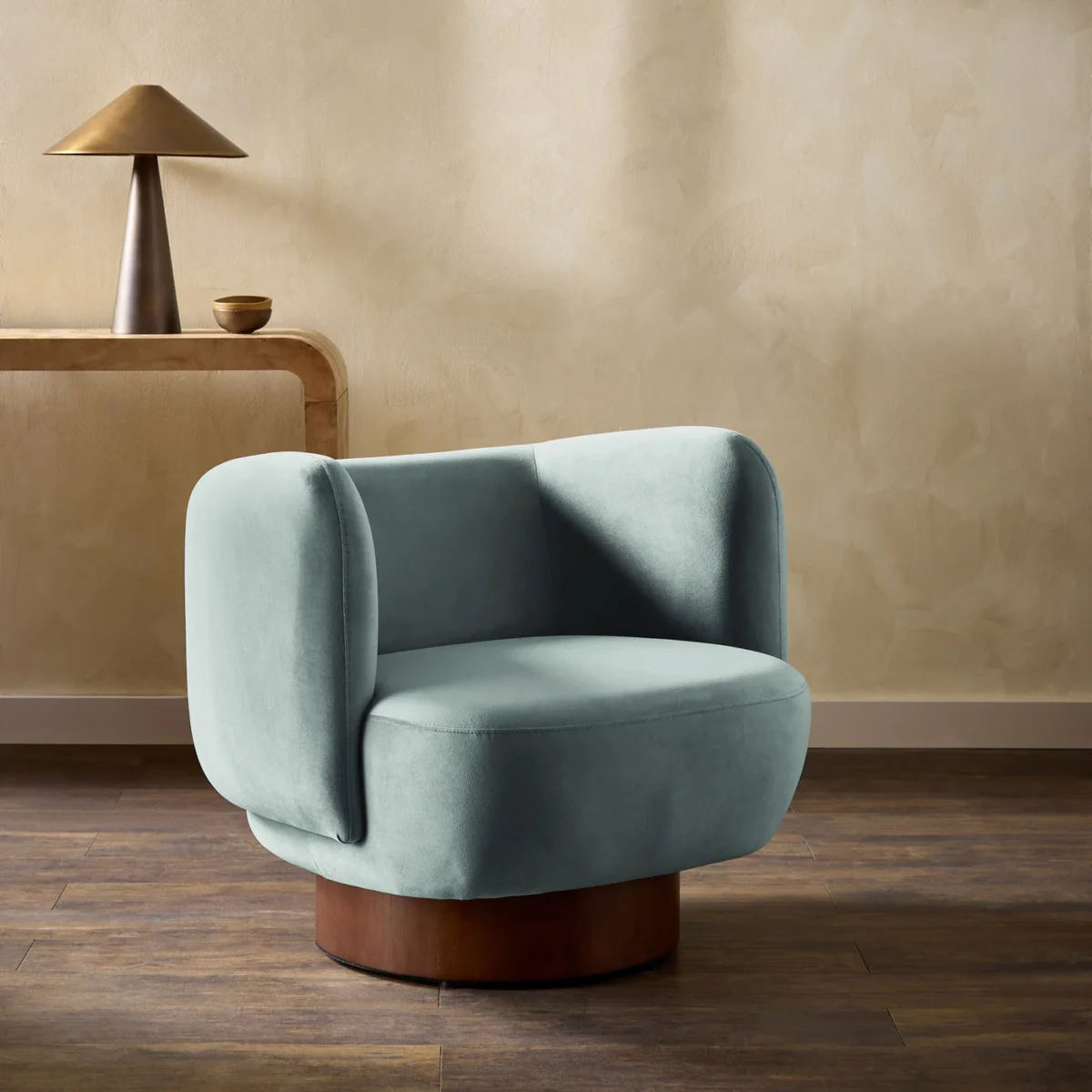 Heatherton Velvet Fabric - Celestial by Heatherton Velvet Fabric from Harlequin Performance Velvet Heatherton collection - blue plain velvet-chenille