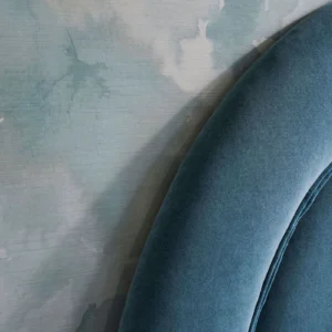 Heatherton Velvet Fabric from Harlequin Performance Velvet Heatherton collection - blue plain velvet-chenille