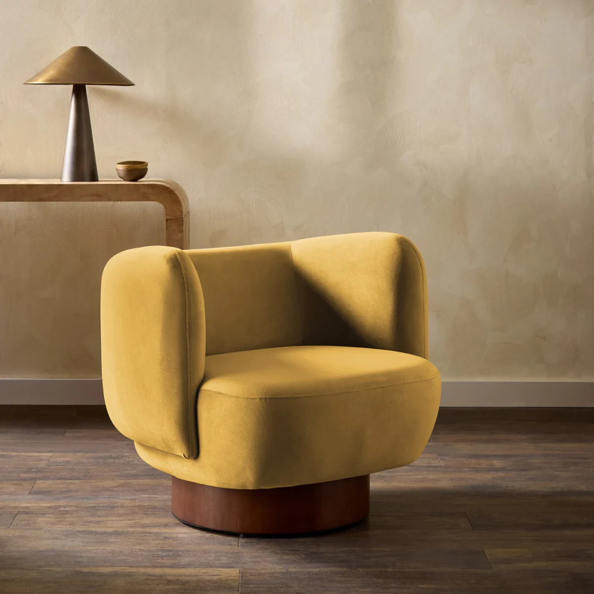 Heatherton Velvet Fabric - Daphne by Heatherton Velvet Fabric from Harlequin Performance Velvet Heatherton collection - yellow plain velvet-chenille