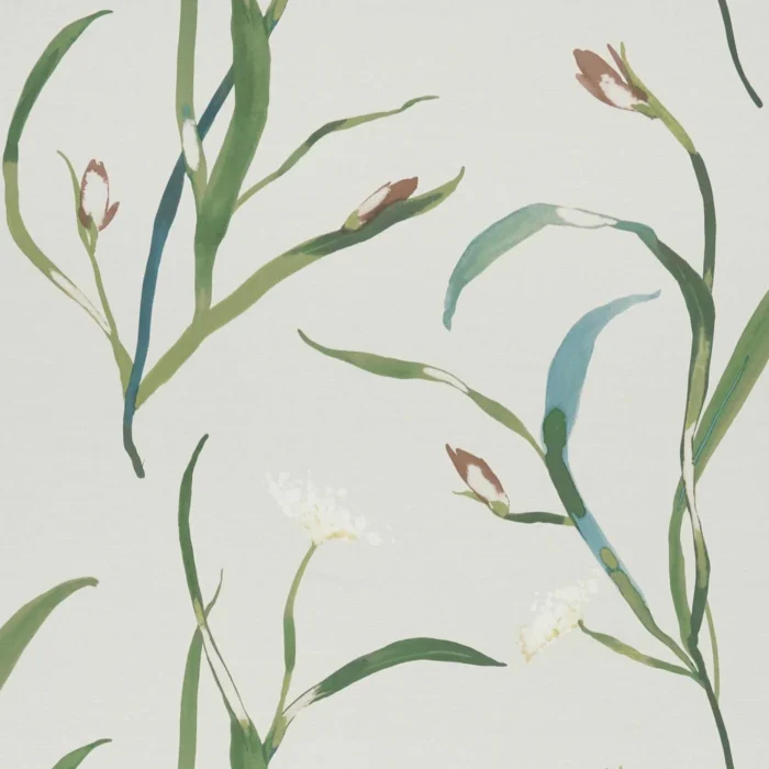 Saona Wallpaper - Forest / Terracotta swatch