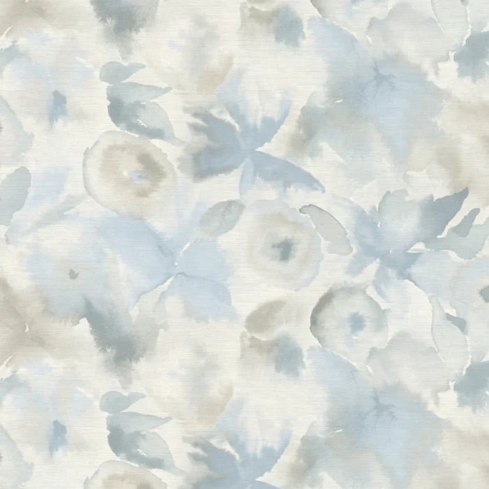 Flores Wallpaper - Powder / Sky / Parchment swatch