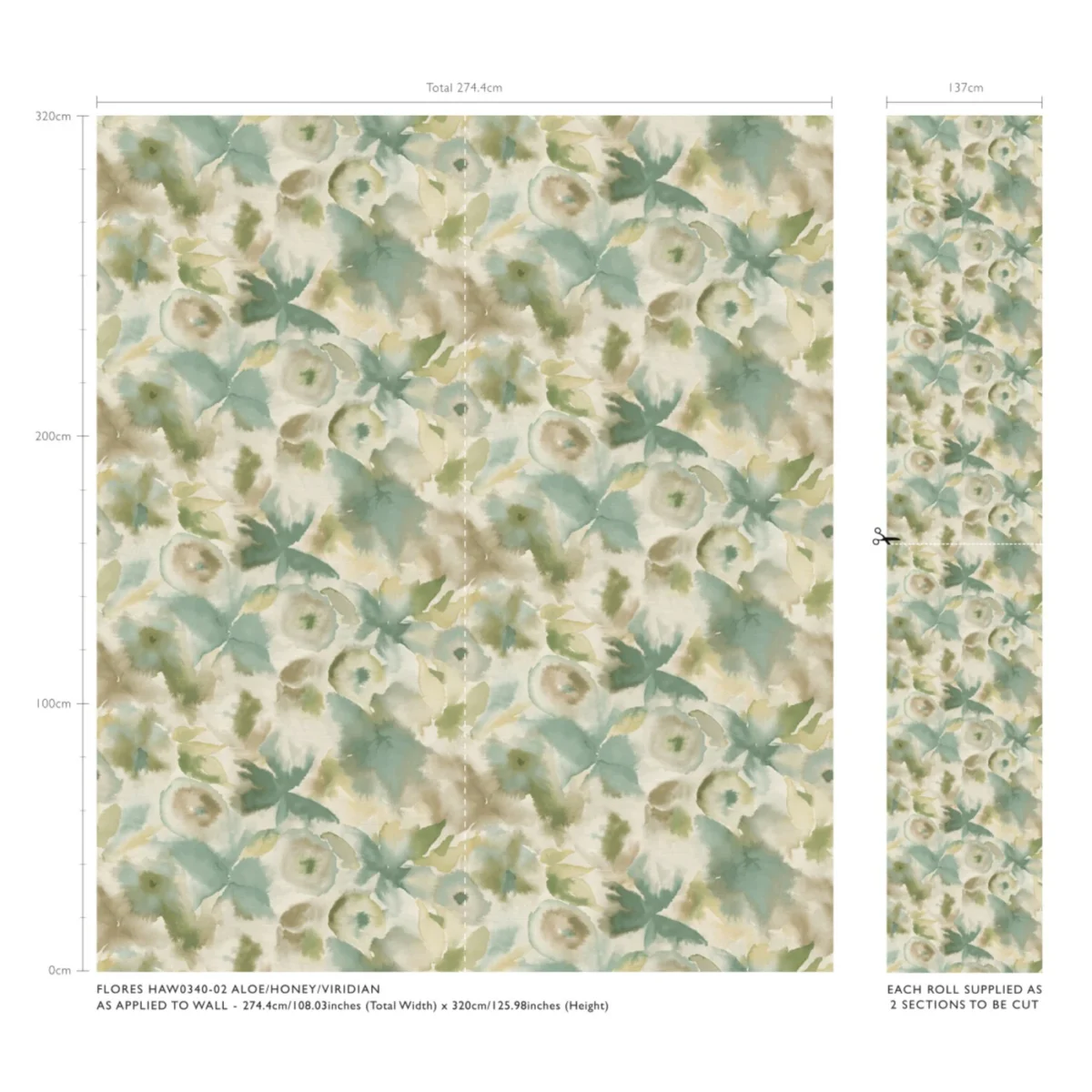 Flores Wallpaper from Harlequin Signature Wallpapers collection - green contemporary