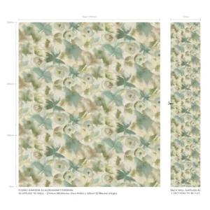Flores Wallpaper from Harlequin Signature Wallpapers collection - green contemporary
