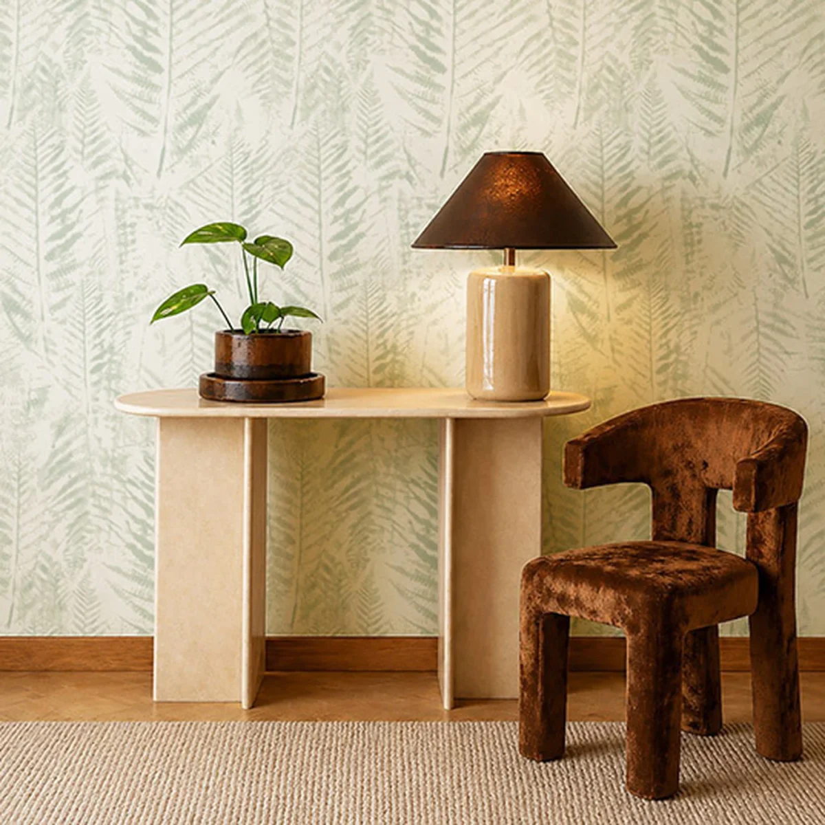 Kayu Wallpaper from Harlequin Signature Wallpapers collection - green contemporary