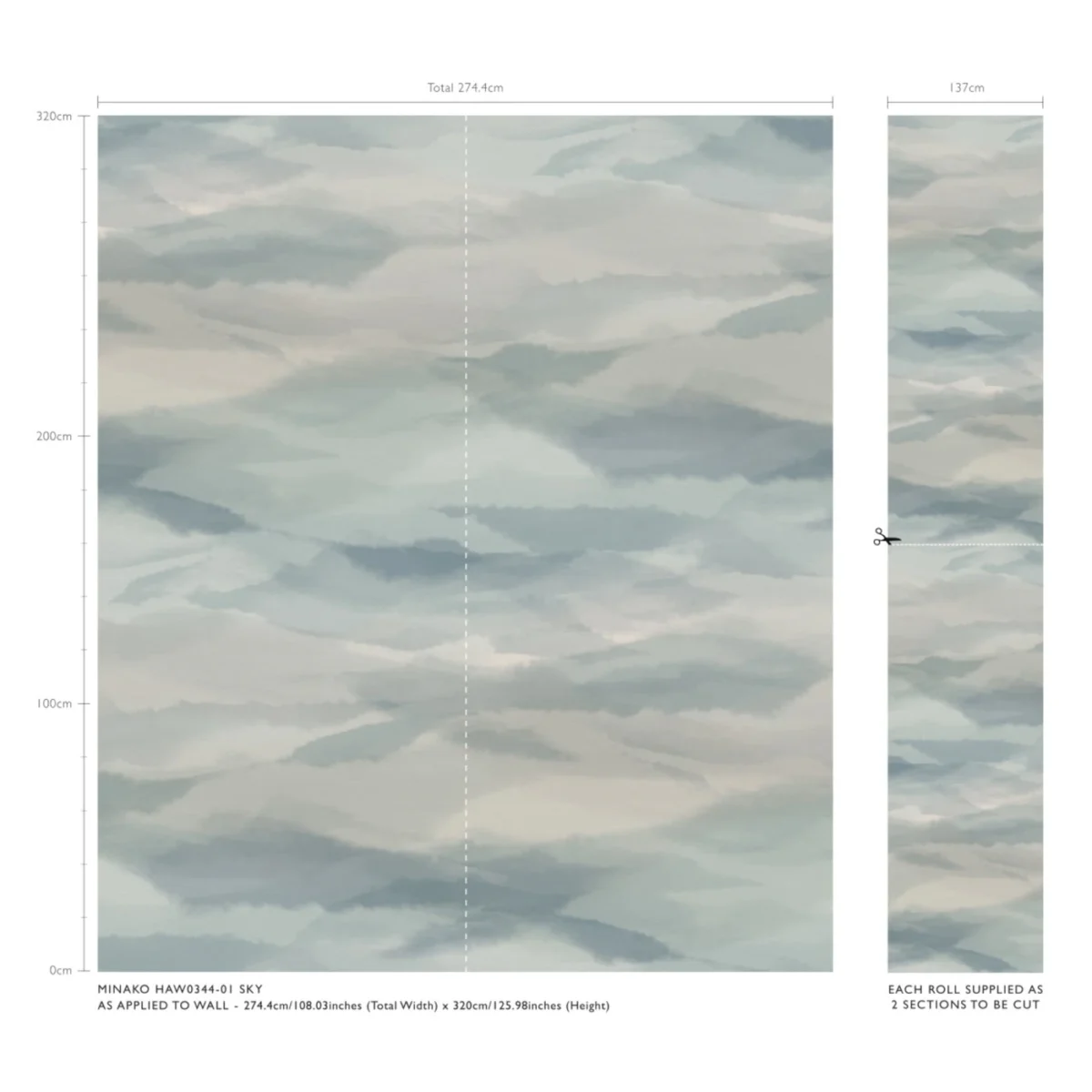 Minako Wallpaper from Harlequin Signature Wallpapers collection - blue contemporary