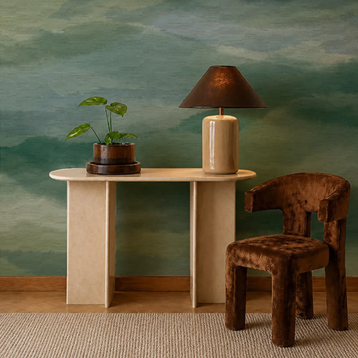 Minako Wallpaper from Harlequin Signature Wallpapers collection - green contemporary