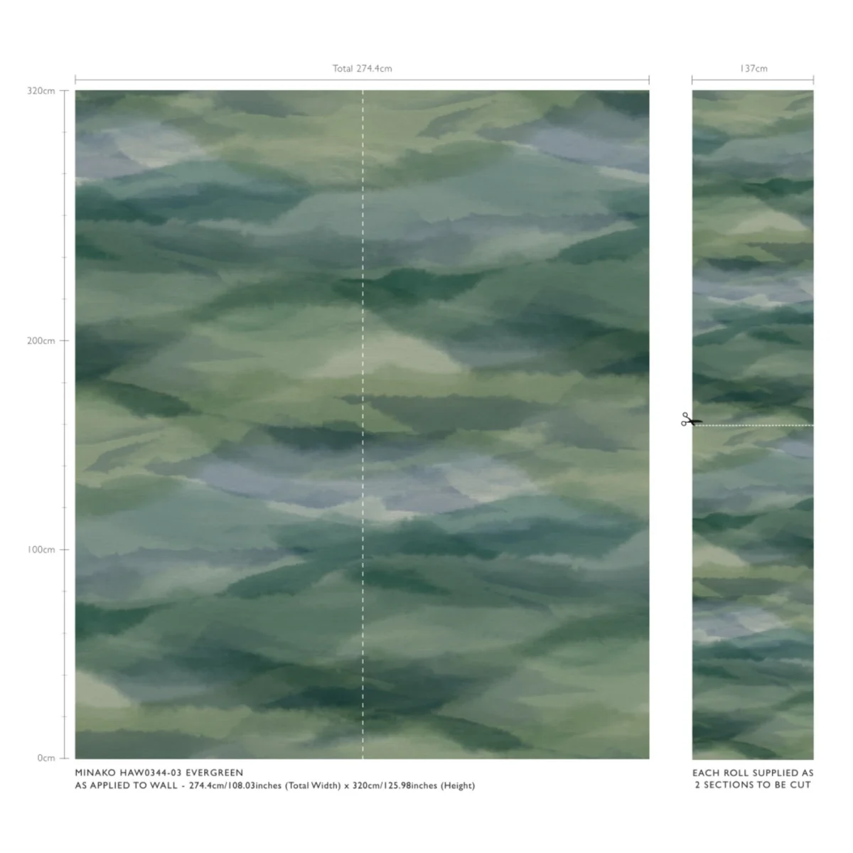Minako Wallpaper from Harlequin Signature Wallpapers collection - green contemporary