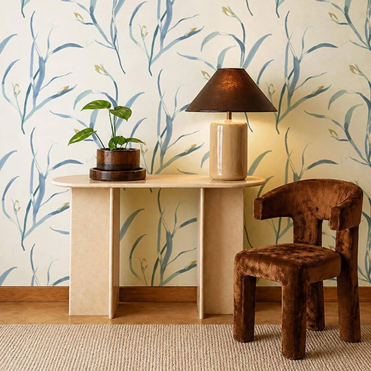 Saona Wallpaper from Harlequin Signature Wallpapers collection - blue botanical