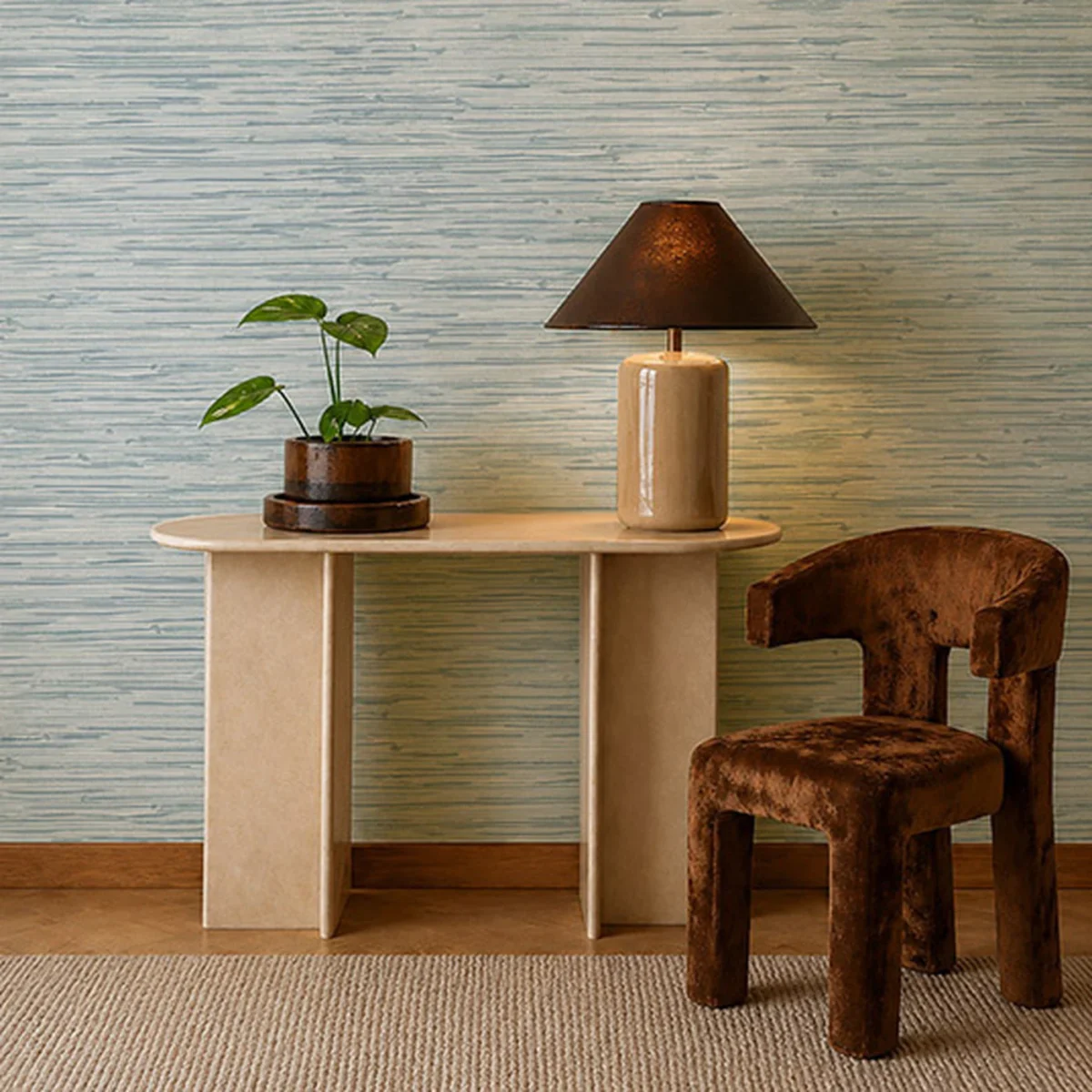 Seri Wallpaper from Harlequin Signature Wallpapers collection - blue contemporary