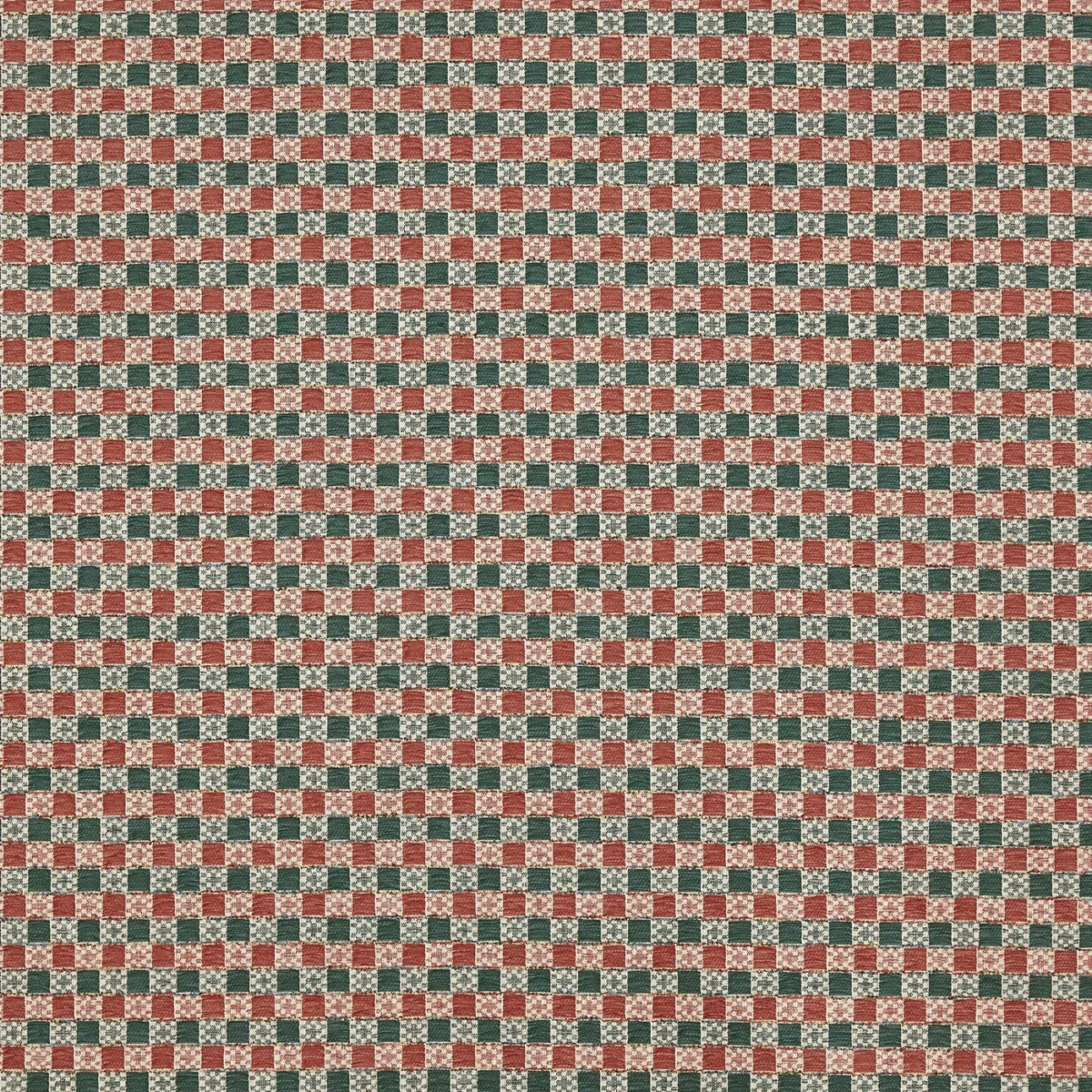Peggy Fabric - Sunrise by Peggy Fabric from Prestigious Textiles Revival collection - red checked velvet-chenille