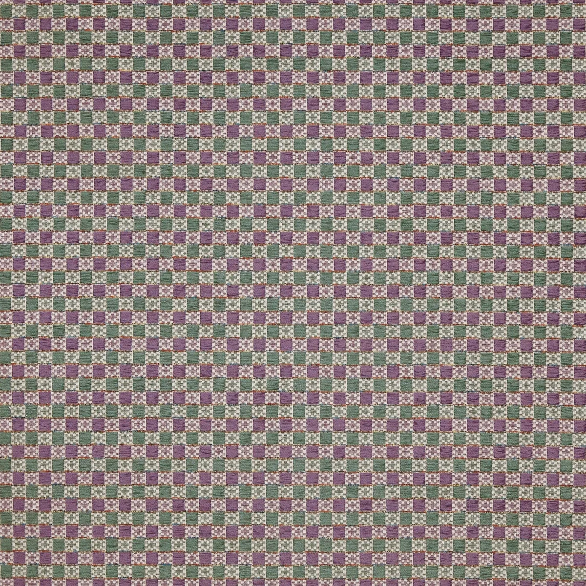 Peggy Fabric from Prestigious Textiles Revival collection - purple checked velvet-chenille