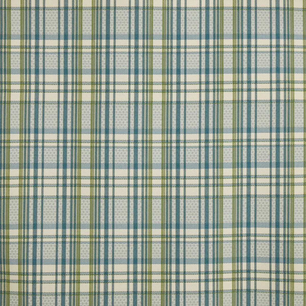 Joel Fabric - Reef by Joel Fabric from Prestigious Textiles Revival collection - green checked woven